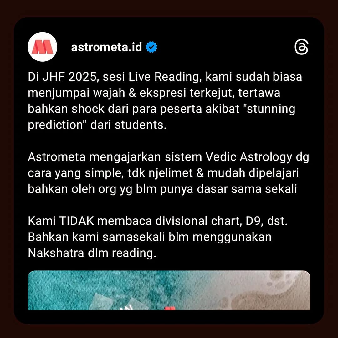 DM "info kelas dasar" untuk kelas Vedic Astrology

#vedicastrologyindonesia #kursusvedicastrology #kelasvedicastrology #belajarvedicastrology
